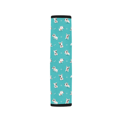 Bull Terriers Pattern Print Design 07 Car Seat Belt Cover