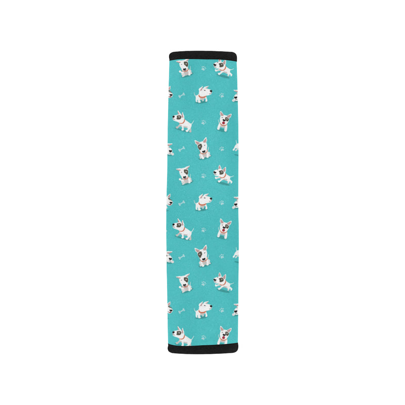 Bull Terriers Pattern Print Design 07 Car Seat Belt Cover