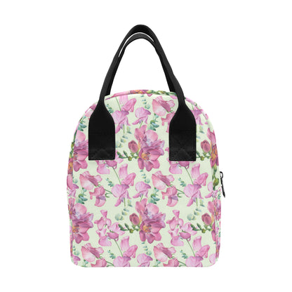 Peony Pattern Print Design PE011 Insulated Lunch Bag