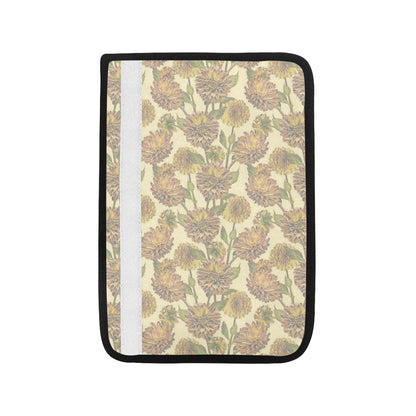 Dahlia Pattern Print Design DH09 Car Seat Belt Cover