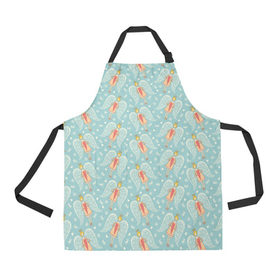 Angel Pattern Print Design 01 Apron with Pocket