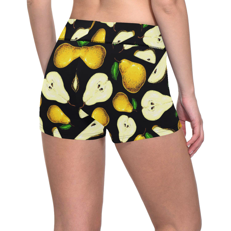 Pear Pattern Print Design PE01 Yoga Shorts