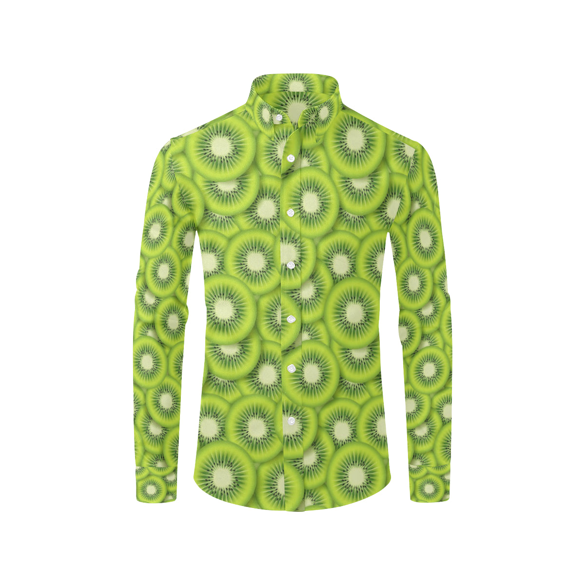 Kiwi Pattern Print Design KW01 Men's Long Sleeve Shirt