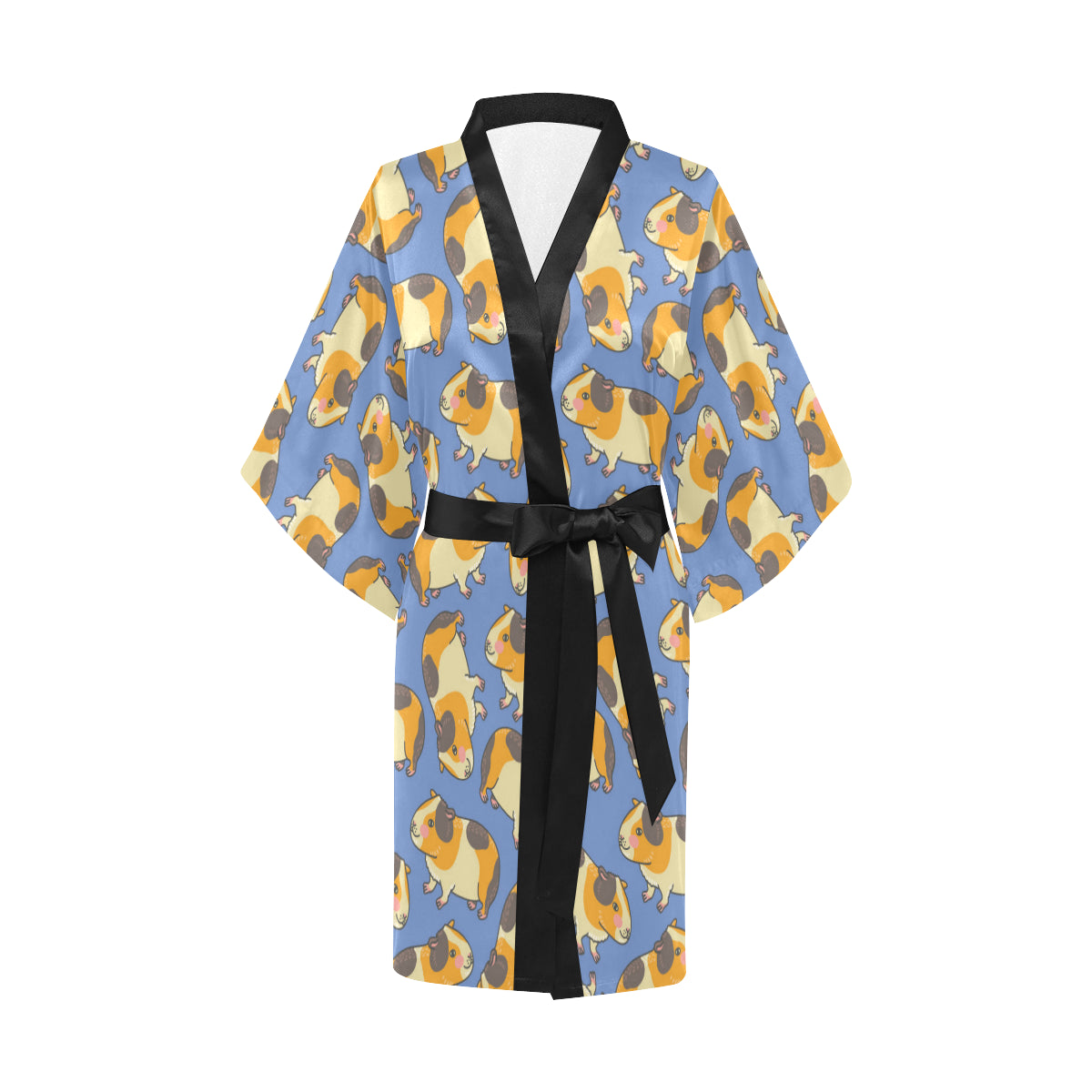 Guinea Pig Pattern Print Design 01 Women's Short Kimono