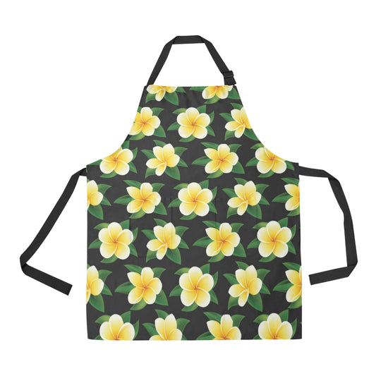 Plumeria Pattern Print Design A03 Apron with Pocket