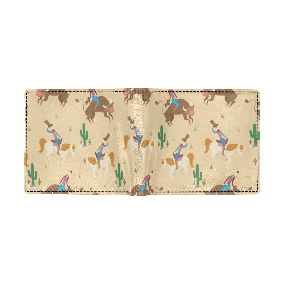 Rodeo Pattern Print Design A02 Men's ID Card Wallet