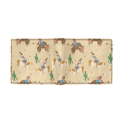 Rodeo Pattern Print Design A02 Men's ID Card Wallet