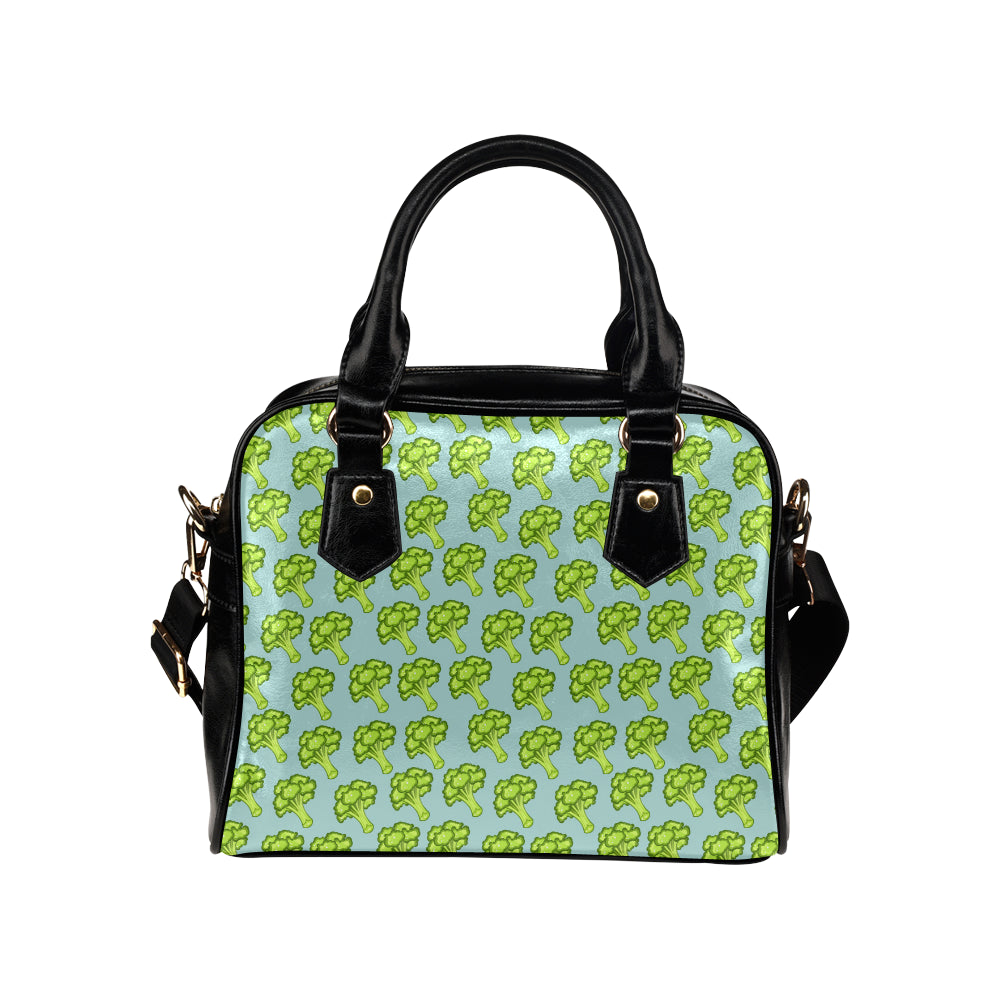 Broccoli Pattern Print Design 02 Shoulder Handbag