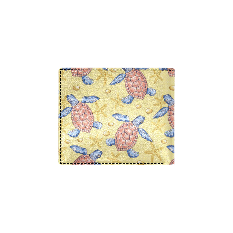 Sea Turtle Pattern Print Design T06 Men's ID Card Wallet