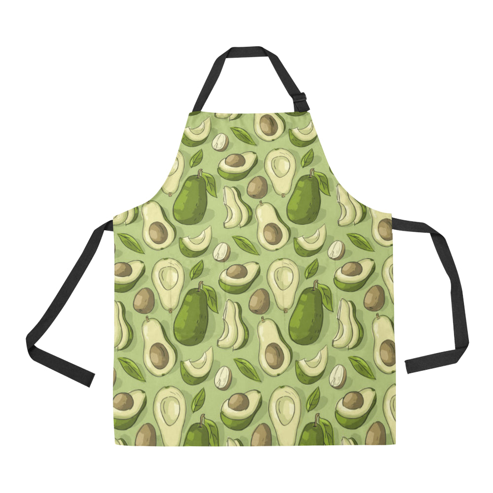 Avocado Pattern Print Design AC03 Apron with Pocket