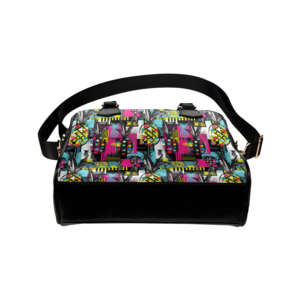 Pop Art Pineapple Pattern Print Design A02 Shoulder Handbag