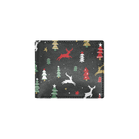 Christmas Tree Deer Style Pattern Print Design 03 Men's ID Card Wallet