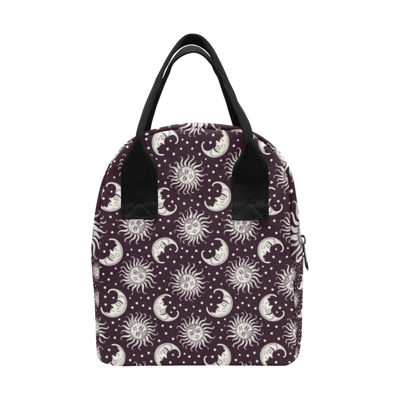 Sun Moon Face Insulated Lunch Bag