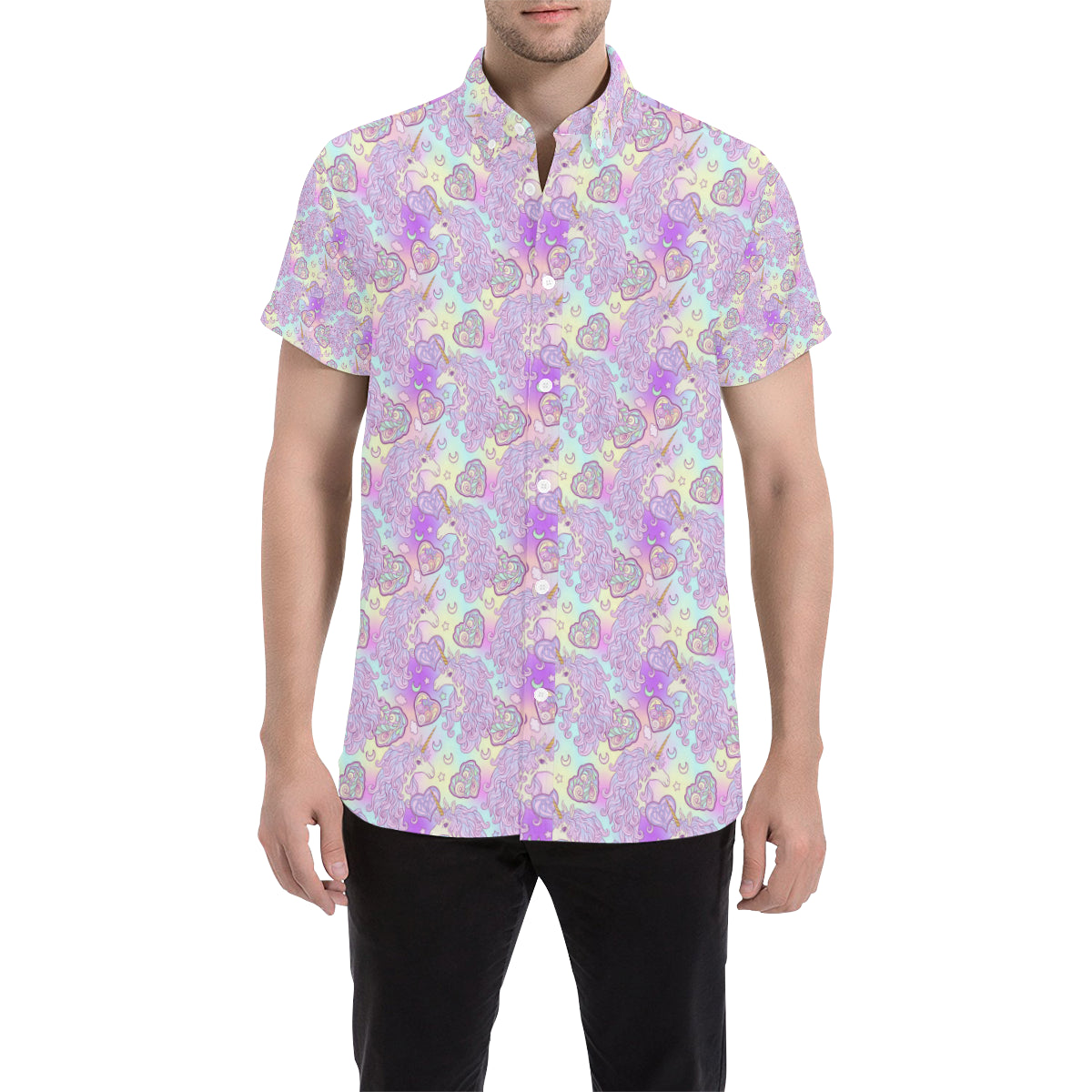 copy Men's Short Sleeve Button Up Shirt