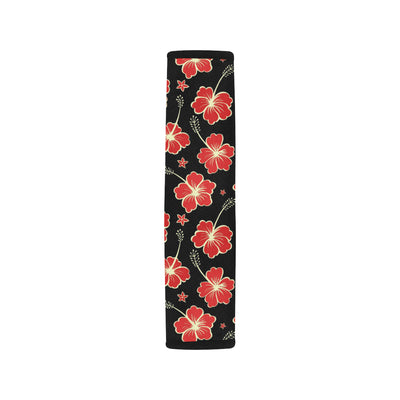 Red Hibiscus Pattern Print Design HB021 Car Seat Belt Cover