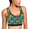 Lovebird Pattern Print Design 02 Sports Bra