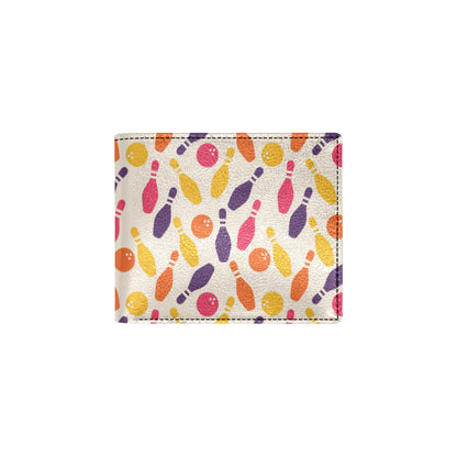 Bowling Pattern Print Design 06 Men's ID Card Wallet