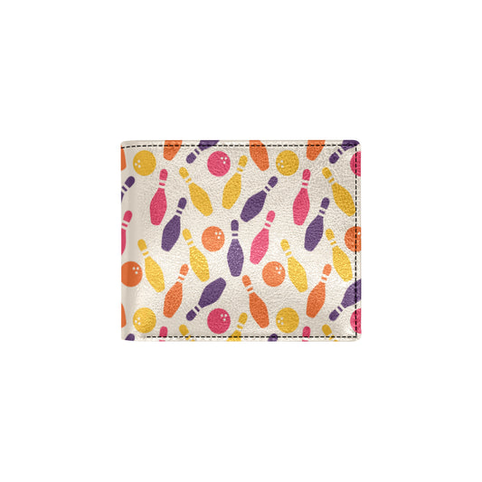 Bowling Pattern Print Design 06 Men's ID Card Wallet