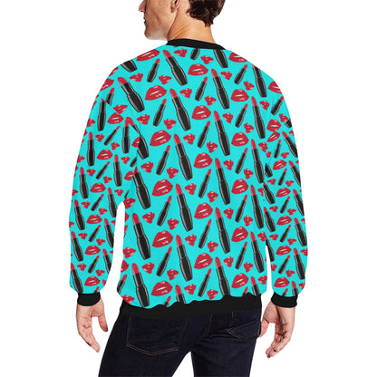Lipstick Pattern Print Design LT02 Men Long Sleeve Sweatshirt