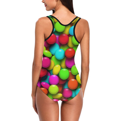 Candy Pattern Print Design CA03 Women Swimsuit
