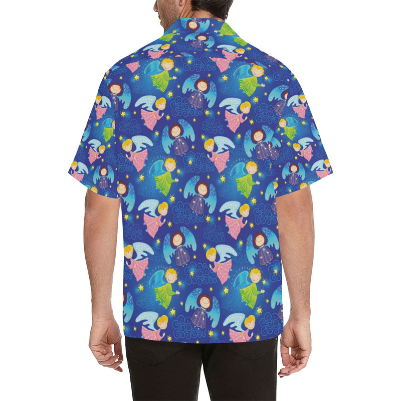 Angel Little Pattern Print Design 02 Men's Hawaiian Shirt