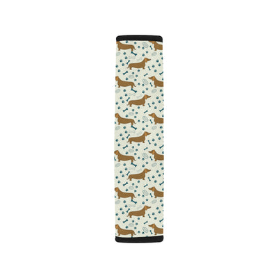 Dachshund Pattern Print Design 01 Car Seat Belt Cover