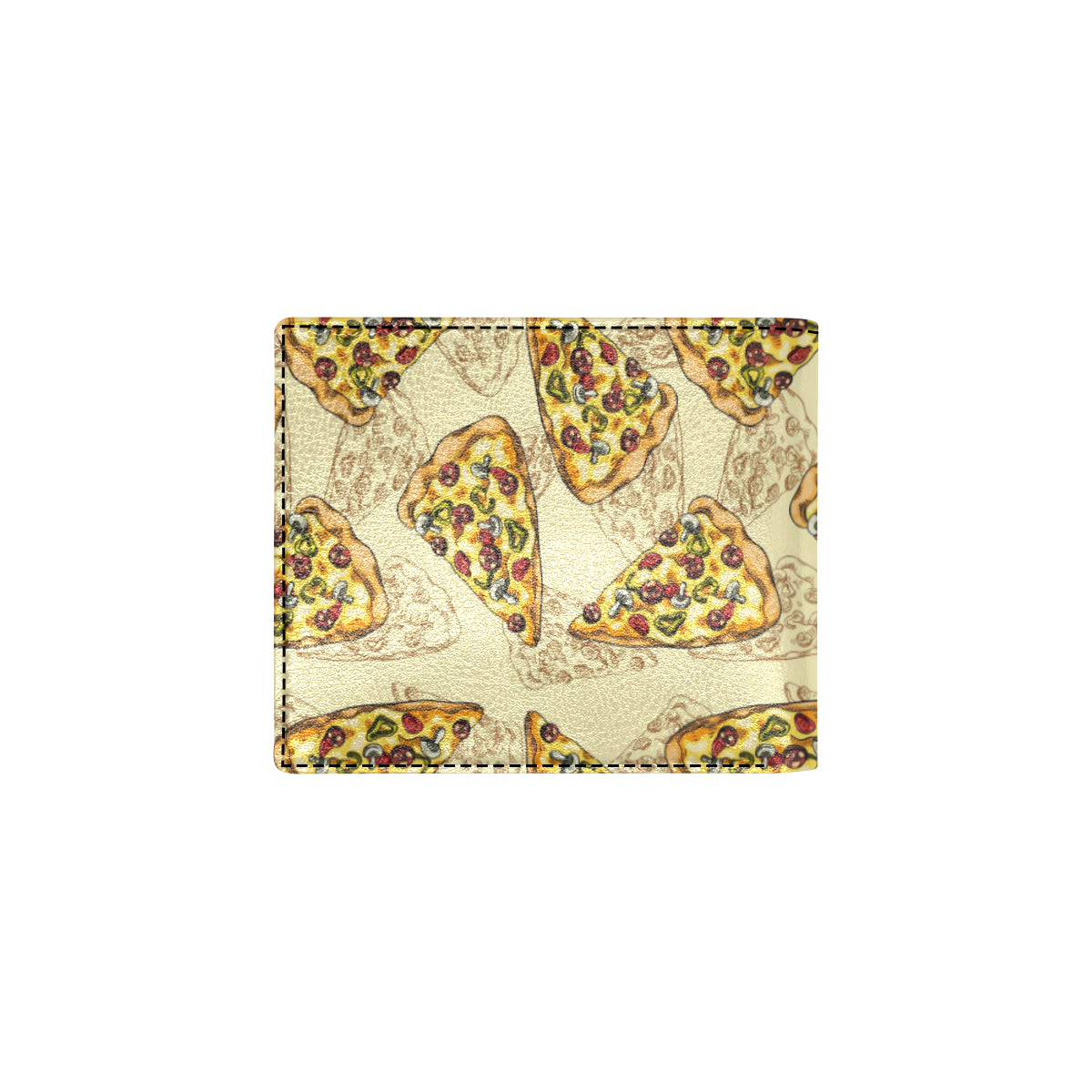 Pizza Pattern Print Design A01 Men's ID Card Wallet