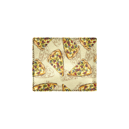 Pizza Pattern Print Design A01 Men's ID Card Wallet
