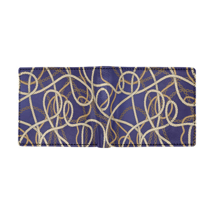 Rope Pattern Print Design A01 Men's ID Card Wallet