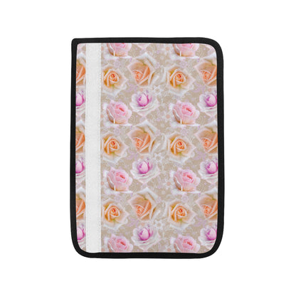 Rose Pattern Print Design RO011 Car Seat Belt Cover