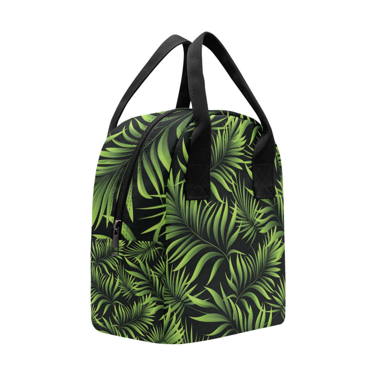 Palm Leaves Pattern Print Design PL07 Insulated Lunch Bag