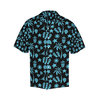 Beach Scene Pattern Print Design 03 Men's Hawaiian Shirt