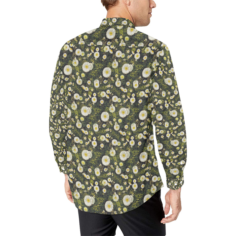 Daisy Pattern Print Design 03 Men's Long Sleeve Shirt