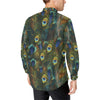 Peacock Feather Pattern Print Design A03 Men's Long Sleeve Shirt