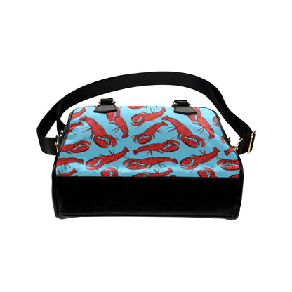 Lobster Red Pattern Print Design 03 Shoulder Handbag