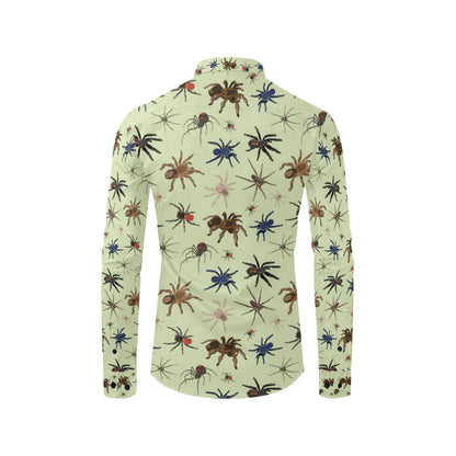 Tarantula Pattern Print Design 02 Men's Long Sleeve Shirt