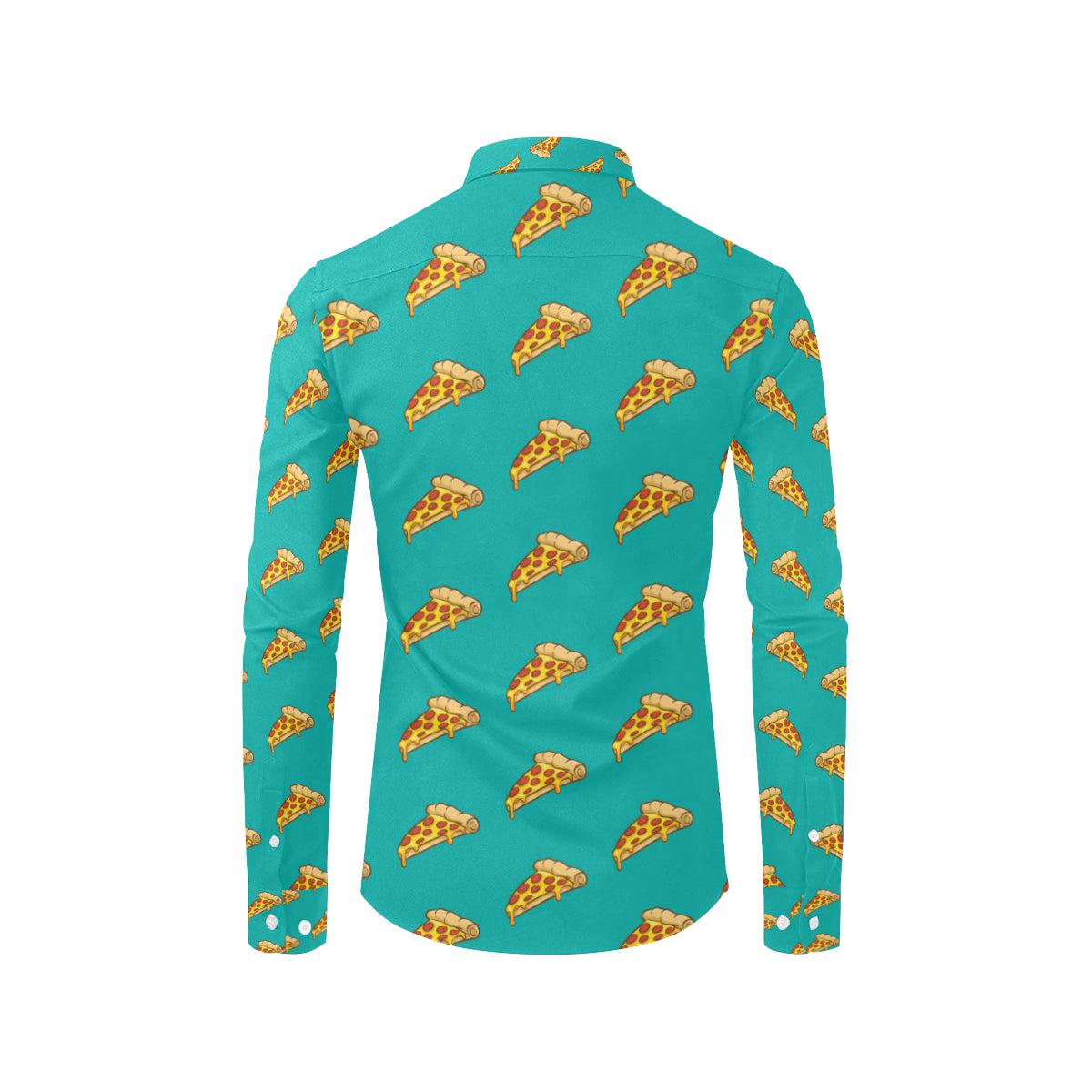 Pizza Pattern Print Design A03 Men's Long Sleeve Shirt