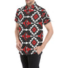 Navajo Pattern Print Design A02 Men's Short Sleeve Button Up Shirt