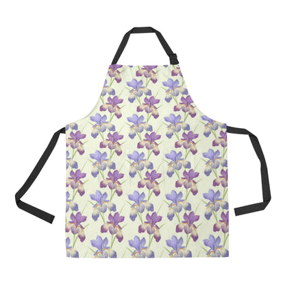 Iris Pattern Print Design IR08 Apron with Pocket
