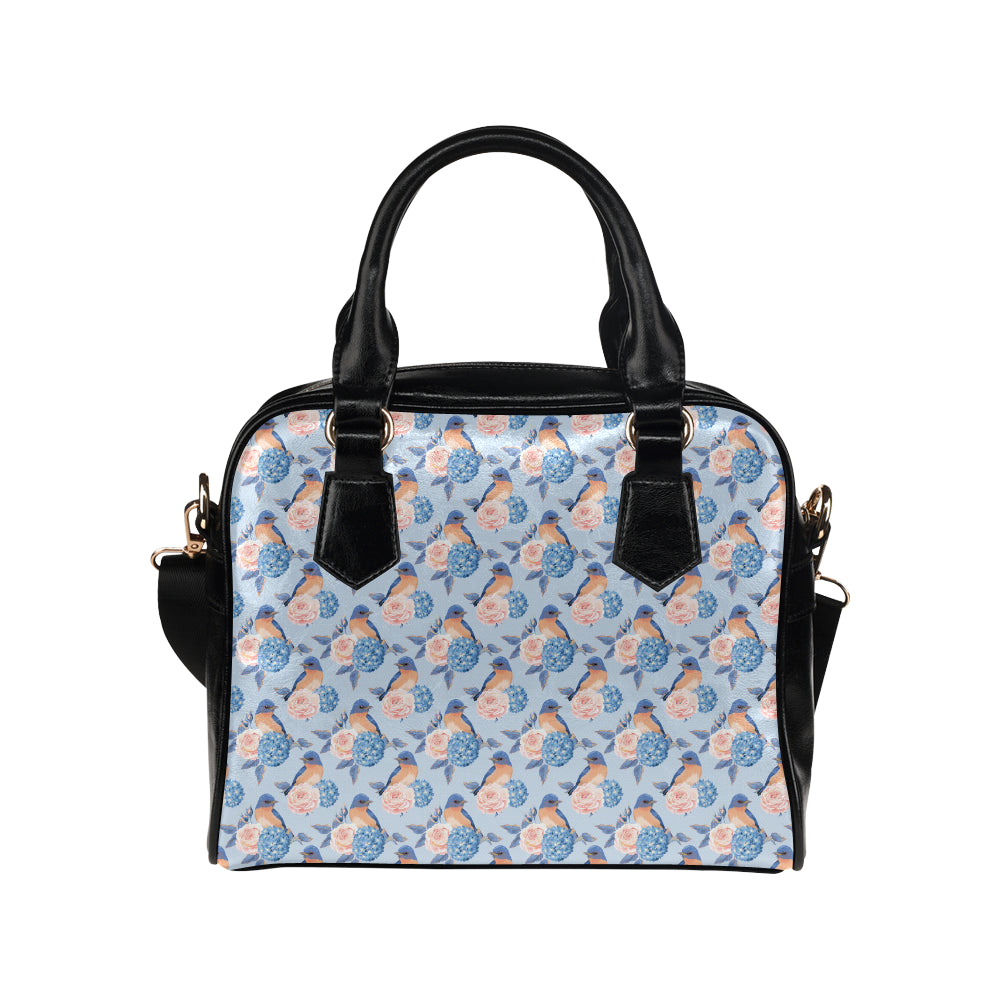 Bluebird Pattern Print Design 01 Shoulder Handbag