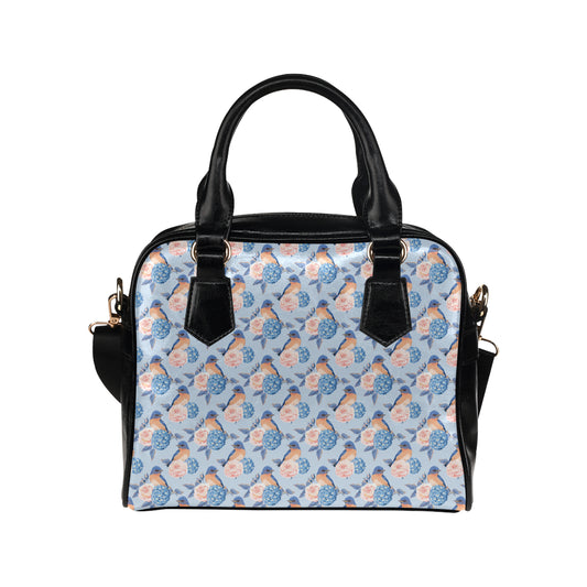 Bluebird Pattern Print Design 01 Shoulder Handbag