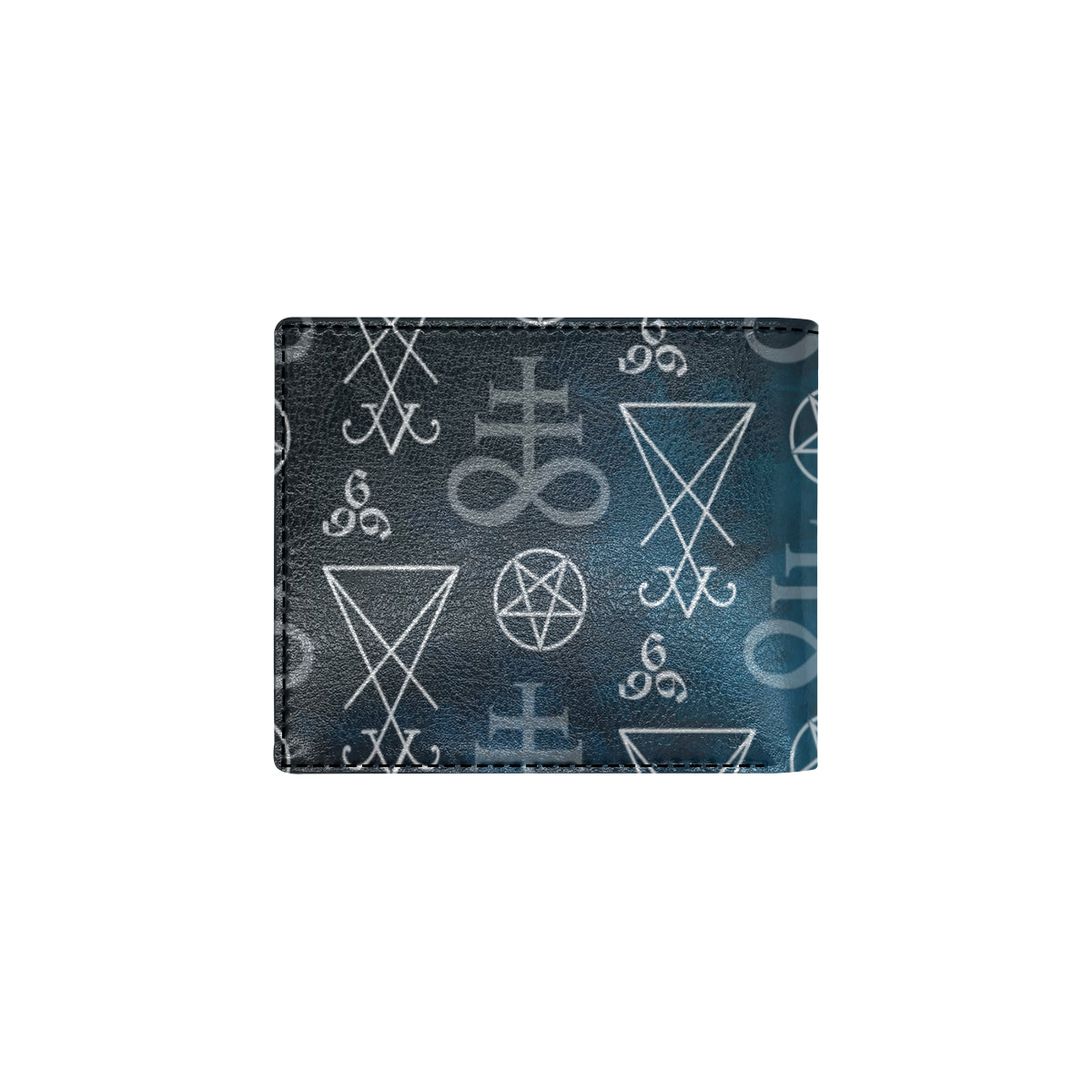 Pentagram Pattern Print Design A03 Men's ID Card Wallet