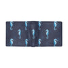 SeaHorse Blue neon Pattern Print Design 03 Men's ID Card Wallet