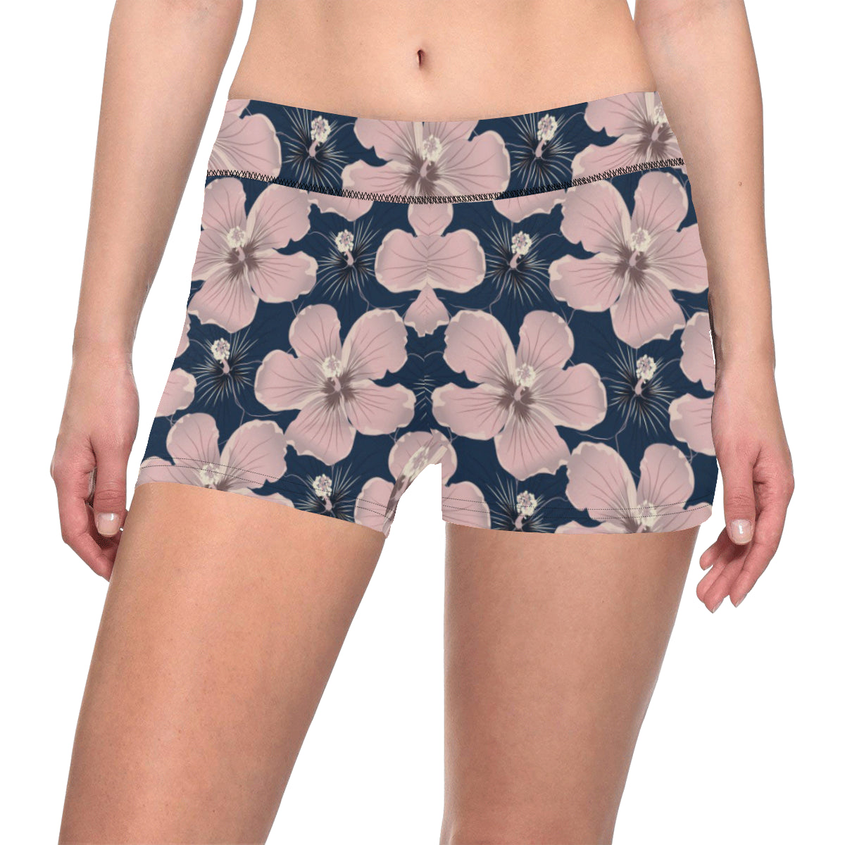 Plumeria Pattern Print Design PM018 Yoga Shorts