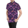 Dream catcher neon Men's Short Sleeve Button Up Shirt