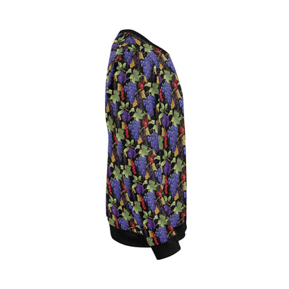 Grape Pattern Print Design GP05 Men Long Sleeve Sweatshirt