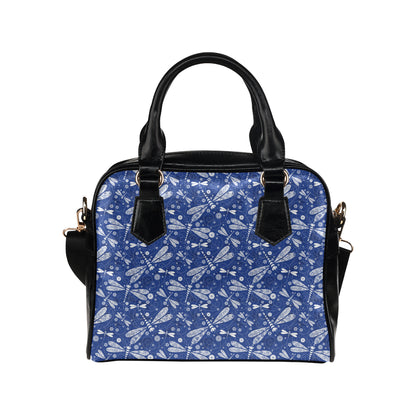 Dragonfly Pattern Print Design 03 Shoulder Handbag