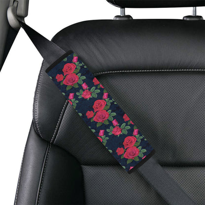 Rose Pattern Print Design A04 Car Seat Belt Cover