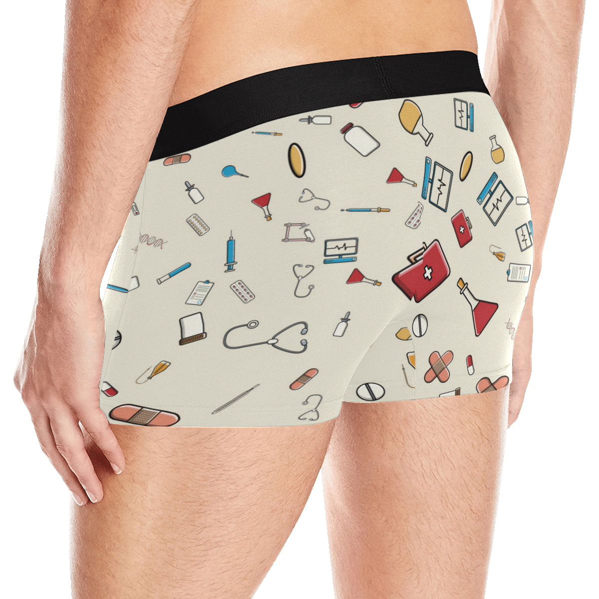 Nurse Pattern Print Design A04 Men's Boxer Briefs
