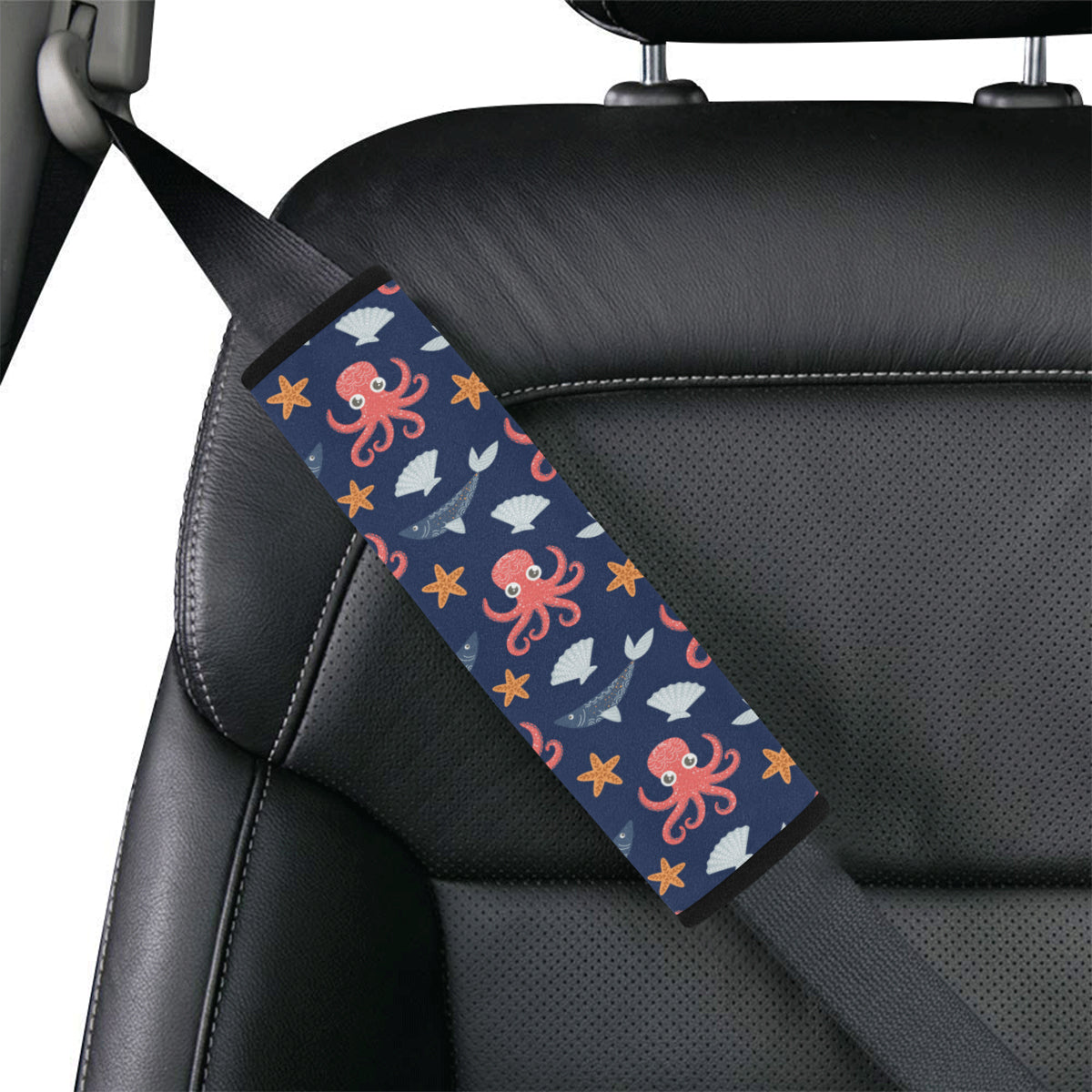 Octopus Pattern Print Design A04 Car Seat Belt Cover